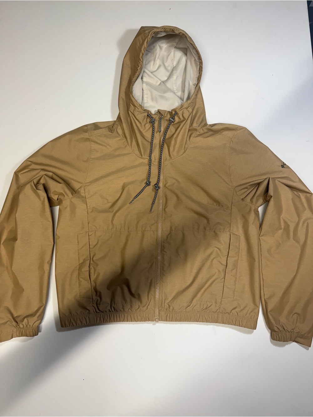 Columbia Men's Hooded Windbreaker Jacket - Tan